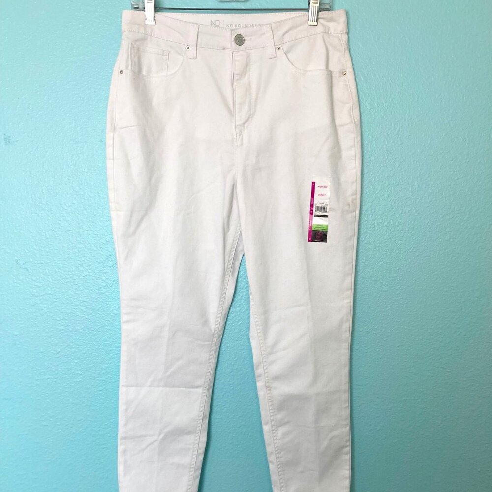 No Boundaries 13 White Brushed Denim Jeans NWT